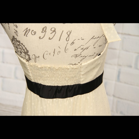 Laundry by Shelli Segal Cream Polka Dot Dress 6 - Picture 4 of 8